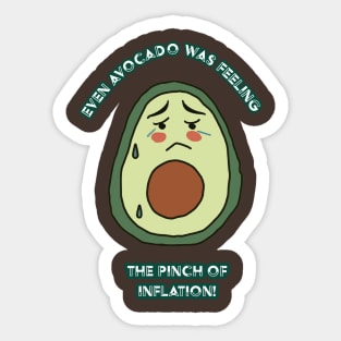 Sad Avocado Sticker